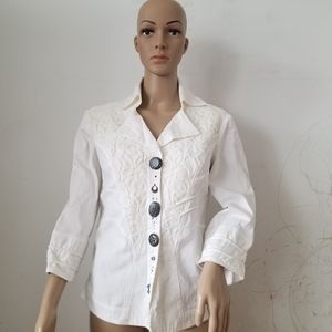 Elisa Cavaletti White Blazer, Medium